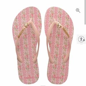 Havaianas x LoveShackFancy Blooming Heirloom Slim Flip Flops